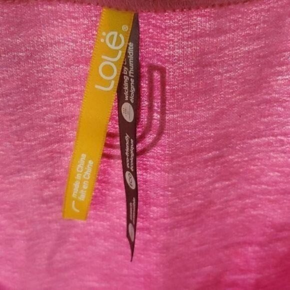 LOLE Cinched Neck Stretch Eco Friendly Pink Pullover Tunic with Pockets - Picture 5 of 11